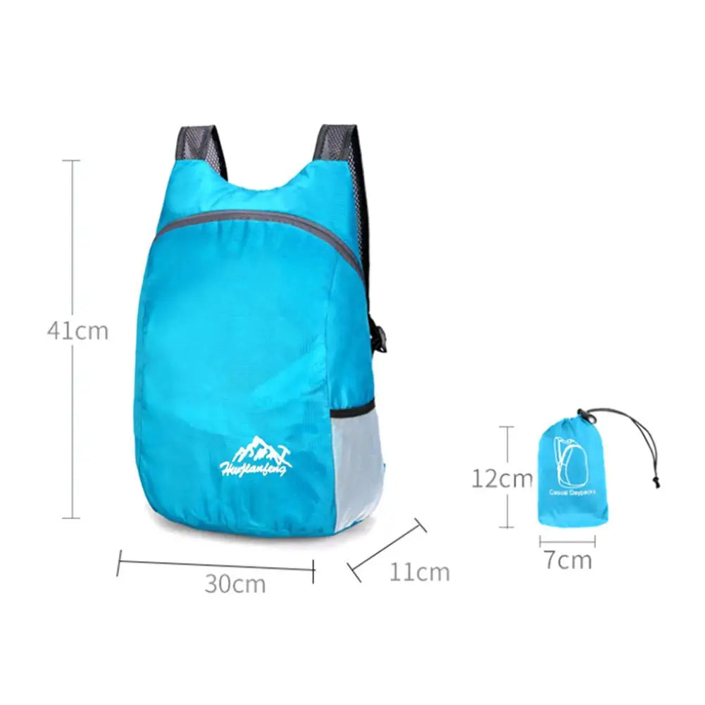 Folding Backpack Waterproof Lightweight Travel Storage Bag Hiking Sports Large Capacity Portable Outdoor Bag