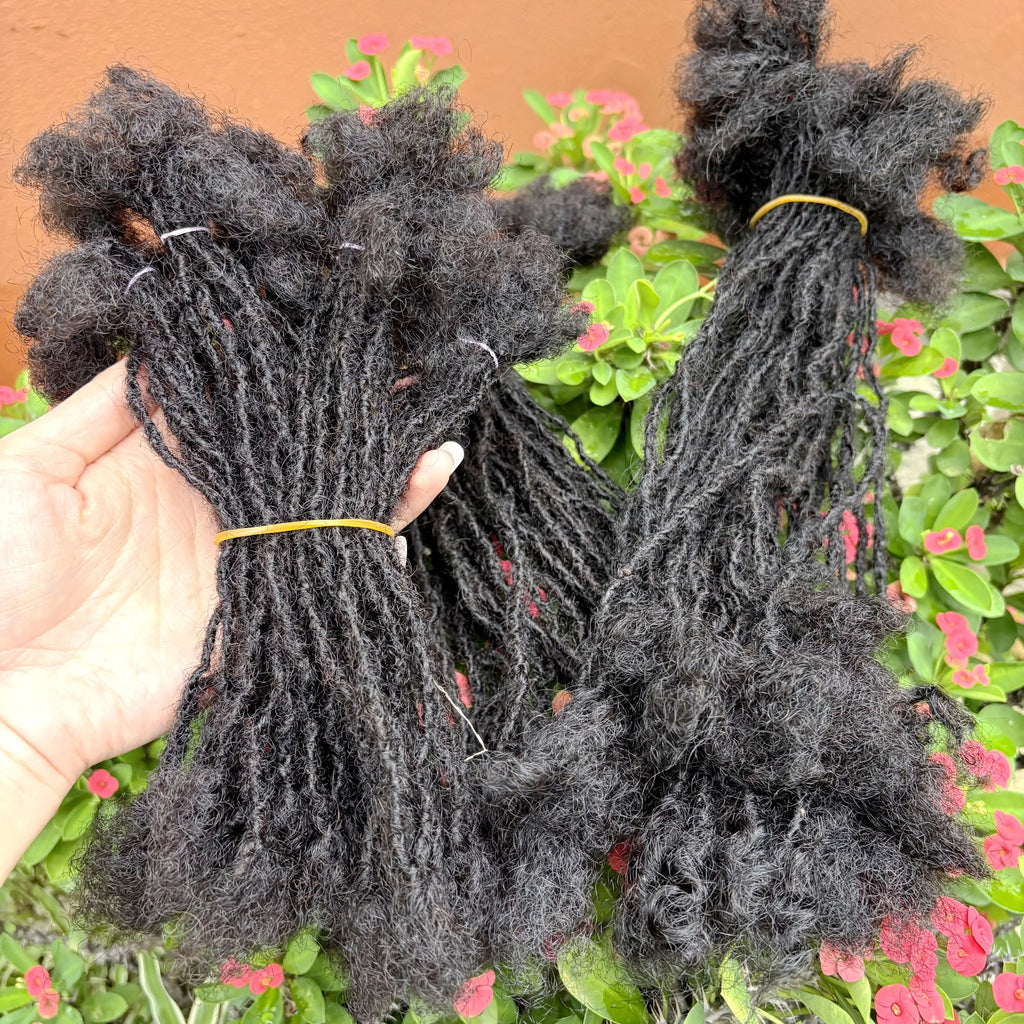 Colored 10inch 0.2cm Handmade Inter Loc Extension Human Hair Permanent Micro Locs Extensions Natural Looking Soft Sisterlocks