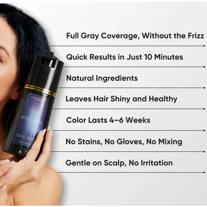 Hair Dye Coloring Shampoo 3 in 1 Instant Hair Dye Shampoo Nourish Long Lasting Color Dye For Women Men Gray Hair Coverage 200ML