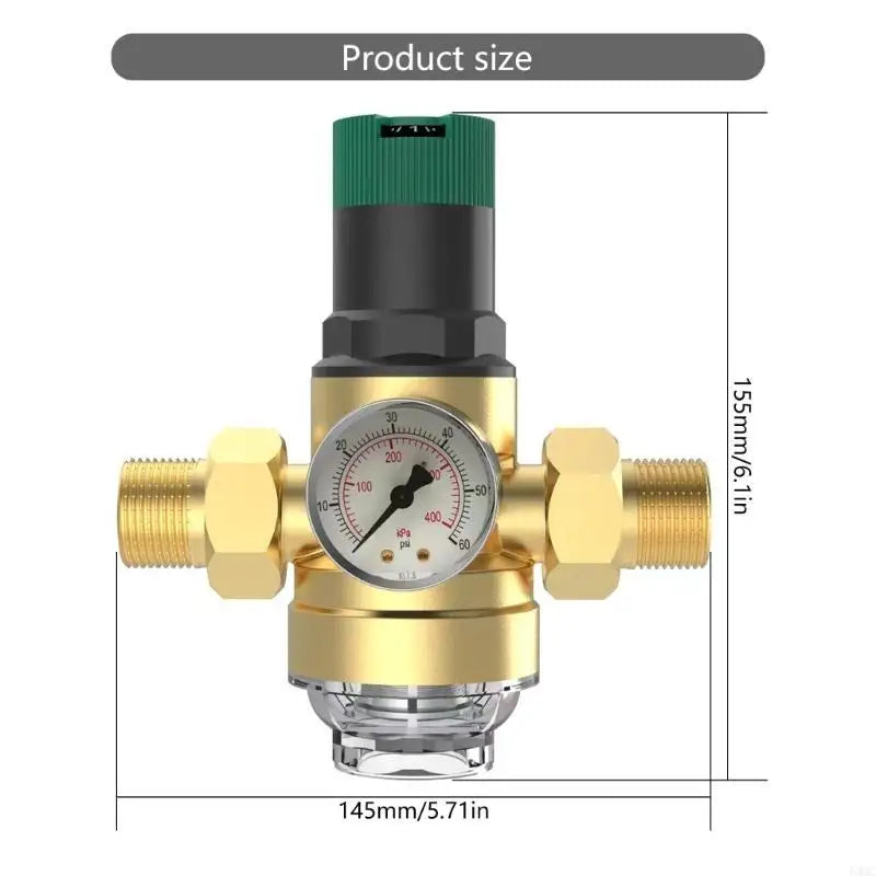 DN15/DN20 Adjustable Pressure Reducing Valves With Gauge and Screen Filter
