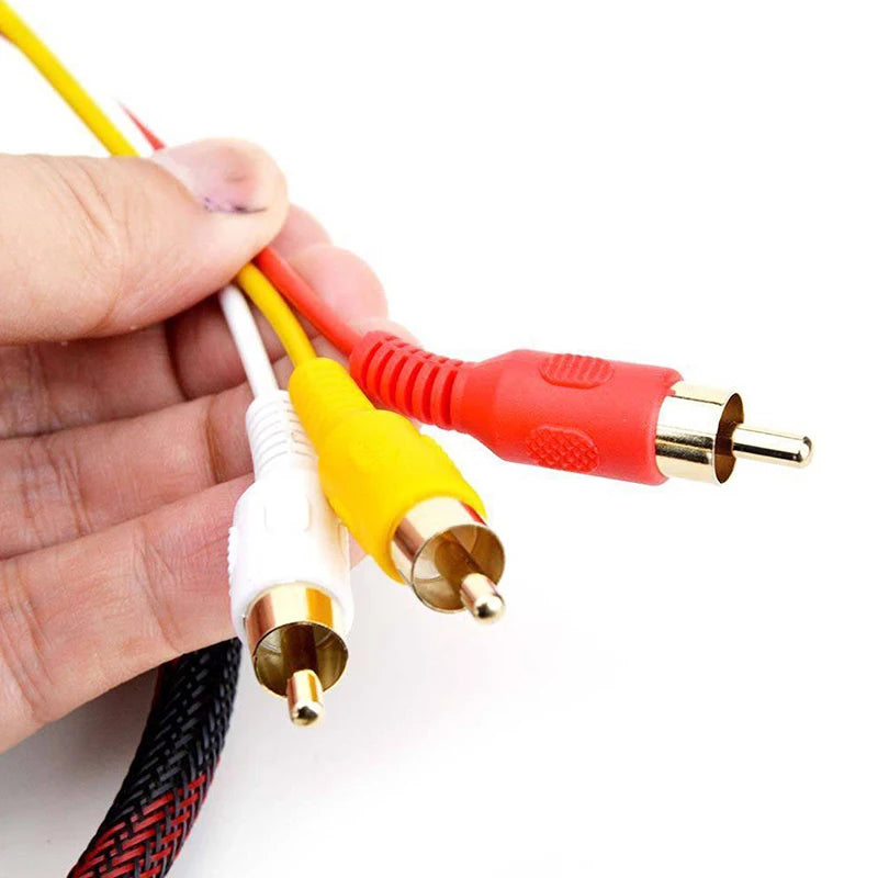 HDMI to AV 3RCA Cable 1.5M – Male to 3 RCA Adapter for TV/HDTV/DVD/PC, Stereo Audio Video Converter