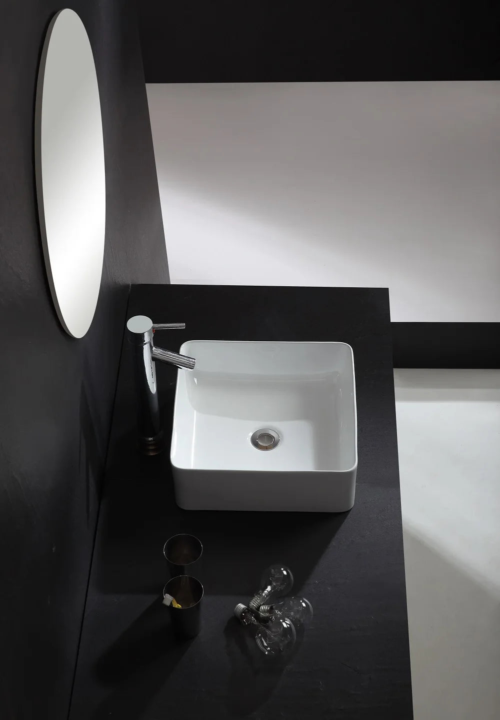 White Bathroom Sinks Light Luxury Bathroom fixtures Square Wash basin Home Round Kitchen Sink Toilet Washing Sink