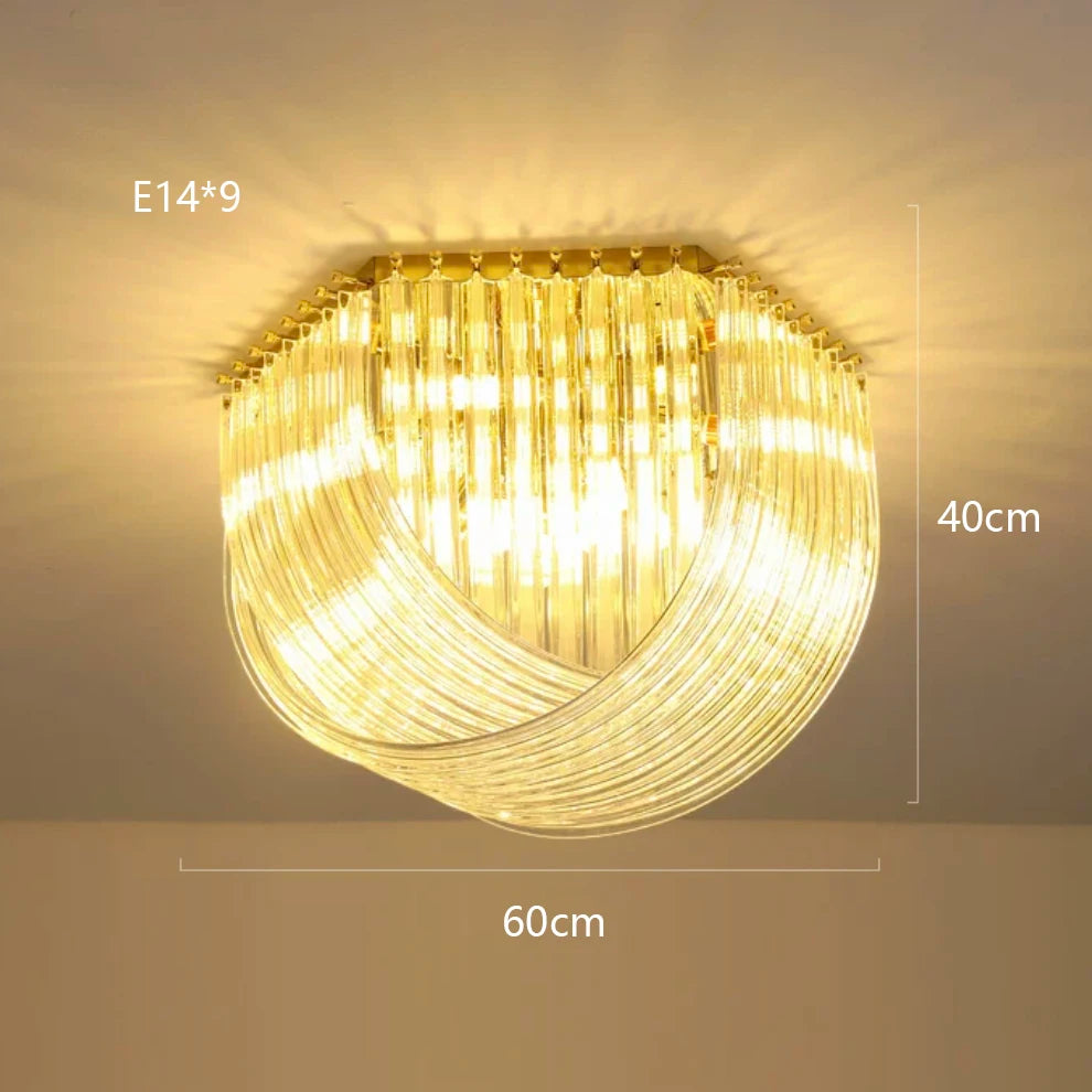 Modern Nordic U -shaped Glass Tube Living Room Chandelier Lighting Luxury Hotel Hall Bedroom Home Decor Suspension Pendant Lamps