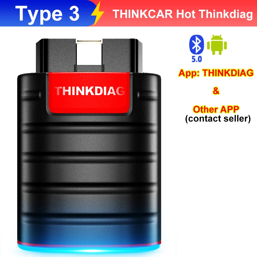 2026 THINKCAR New Thinkdiag ALL System Car Diagnostic Tools ECU Coding Active Test 16 Reset 1 Year Free OBD2 Scanner Code Reader