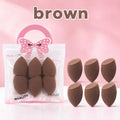6 Beauty Egg Sets, Easily Smudge the Foundation and conceal the Blemishes, and Evenly Apply Makeup on the Curved Section.