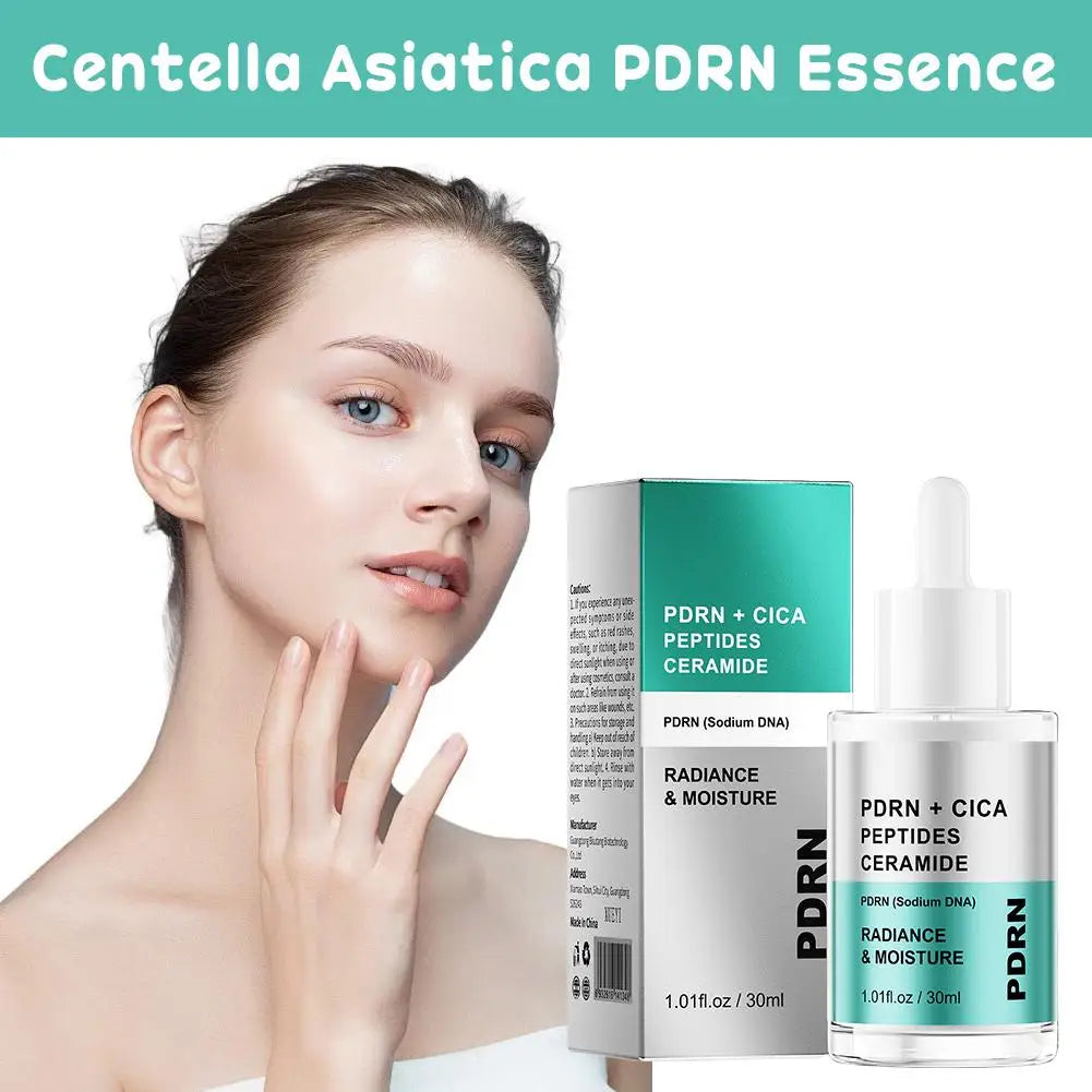 PDRN Skin Care Set Peptide Collagen Ampoule Essence Firming Deep Moisturizing Anti-Aging Serum SPF50 PA++++ Glow Sunscreen