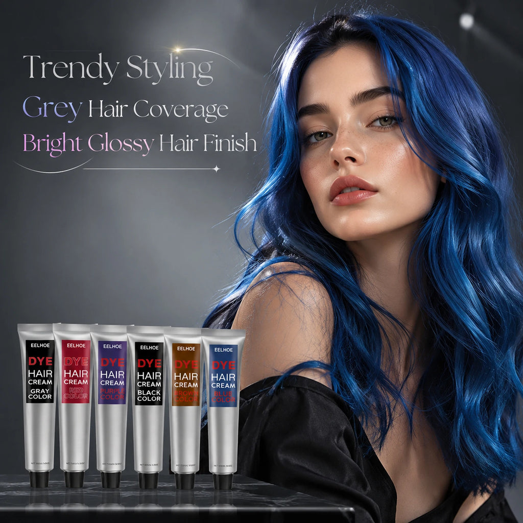 Eelhoe Hair Dye Cream Multicolor Polymorphism Mild Non-Irritatin Hurtless Fashion Dye Cream Long Lasting Enhancing Luster 100ml