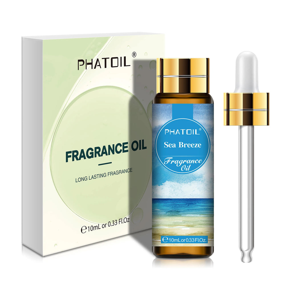 PHATOIL 10ml Fragrance Oil with Dropper White Musk Bubble Gum Sea Breeze Vanilla & Coconut  Coffee Aromatherapy Fragrance Oils