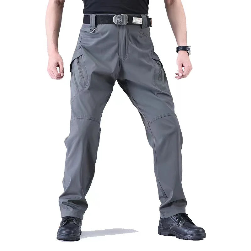 Men Spring Autumn Fishing Climbing Trekking Softshell Elastic Hiking City Cargo Pants Hunting Camping Tatical Military Trousers