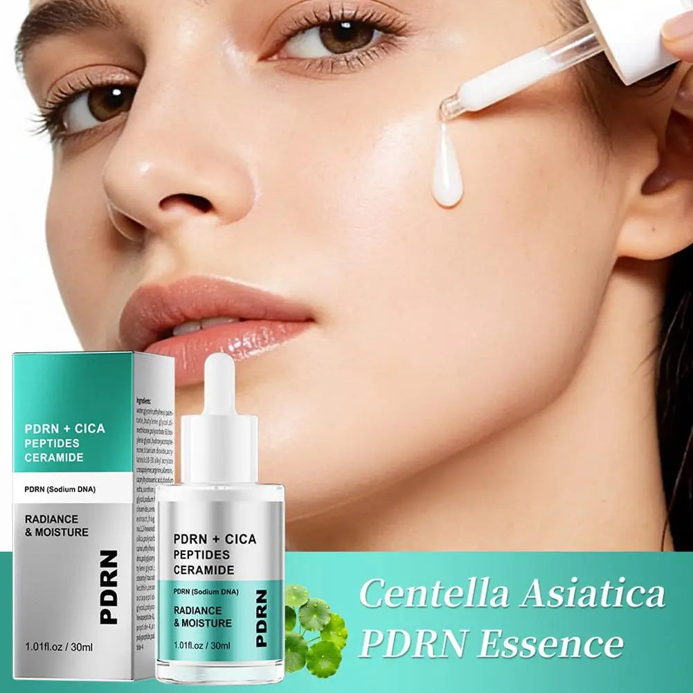 PDRN Skin Care Set Peptide Collagen Ampoule Essence Firming Deep Moisturizing Anti-Aging Serum SPF50 PA++++ Glow Sunscreen
