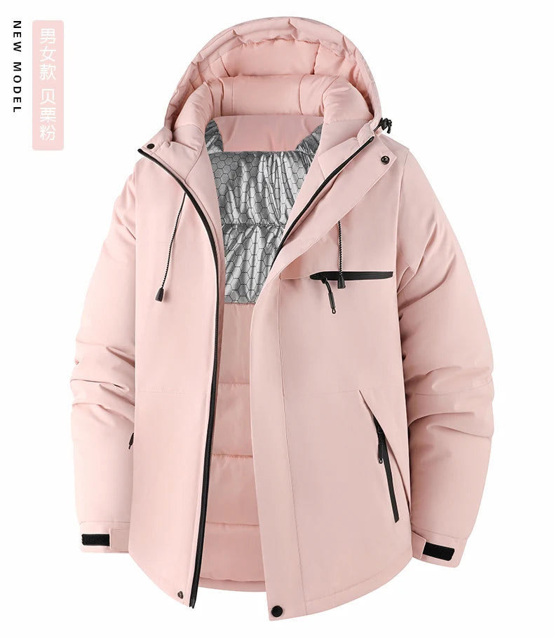 Men's Jacket Stand Collar Stamp Mens Parka Winter New Down Jacket Fleece Warm Jackets Men Business Leisure Coat Baseball Coats