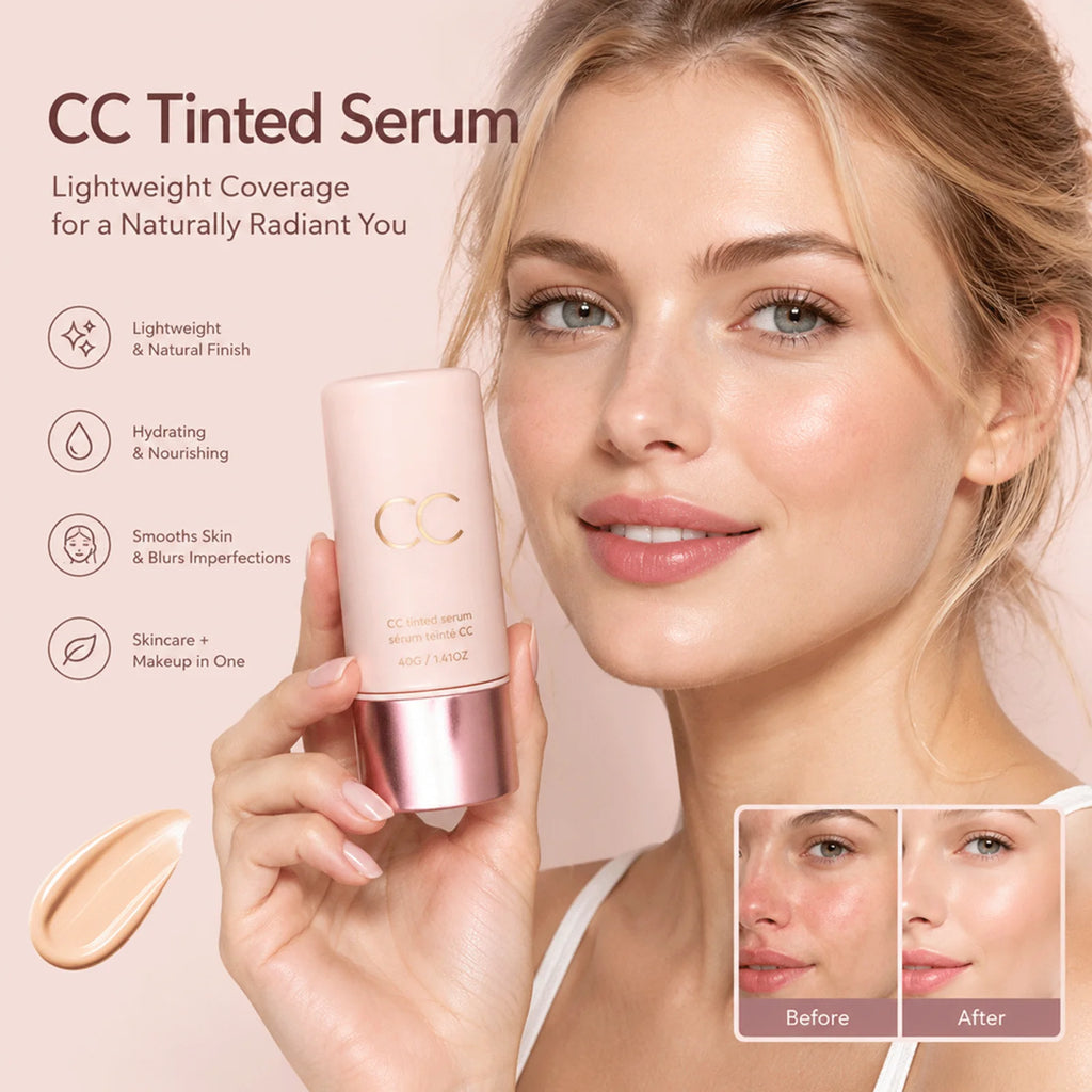 2-in-1 Color Changing Foundation Stick Natural Flawless Finish Lightweight Smooth Face Makeup Buildable Coverage for All Skin