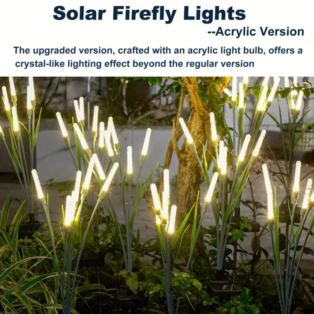 1/2/4PCS Outdoor Solar Reed Lights Waterproof Bubble Stake Lights For Garden Pathway Courtyard Decor