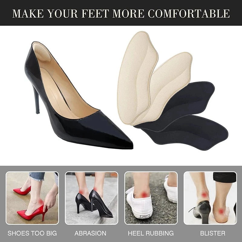 4Pcs/8Pcs Women High Heel Pad Adjust Size Adhesive Heels Pads Liner Grips Protector Sticker Pain Relief Foot Care Products
