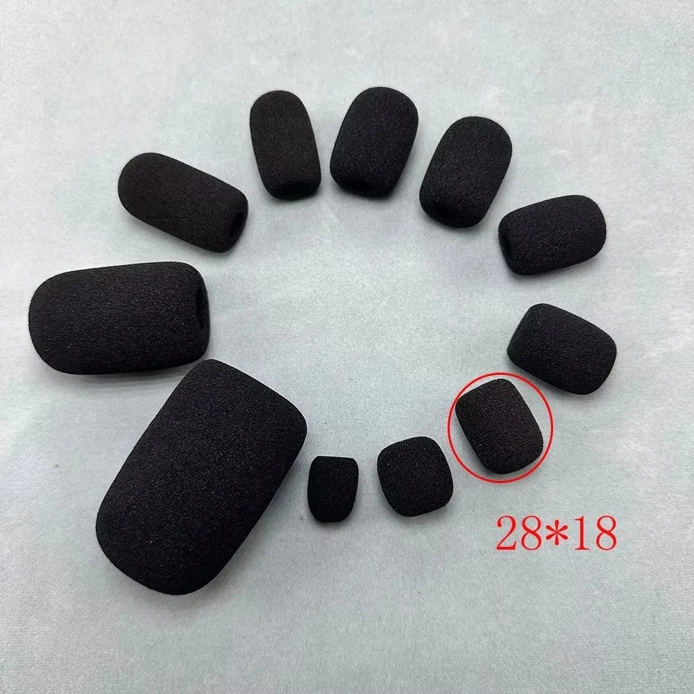 Microphone Cover Headset Replacement Foam Telephone Headphone Mic Case Microphone Windscreen Windshied Sponge 10Pcs