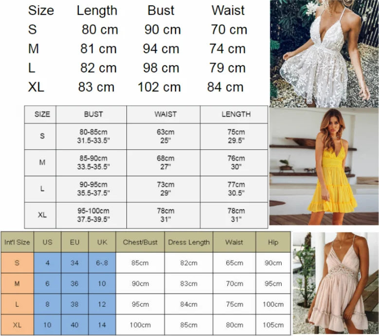 New Women Party Lace Flower Backless Mini Dress Summer Sexy Sling Spaghetti straps Deep V Neck Wedding Club Vestidos