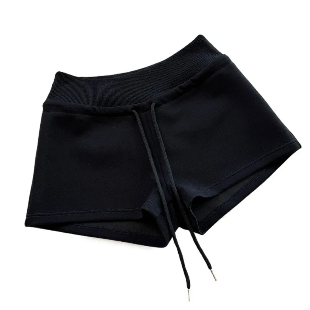 Drawstring High Waist Shorts Slim Fit Trousers Hot Woman Short Pants American Style Pajamas Pants Summer Casual Shorts Female