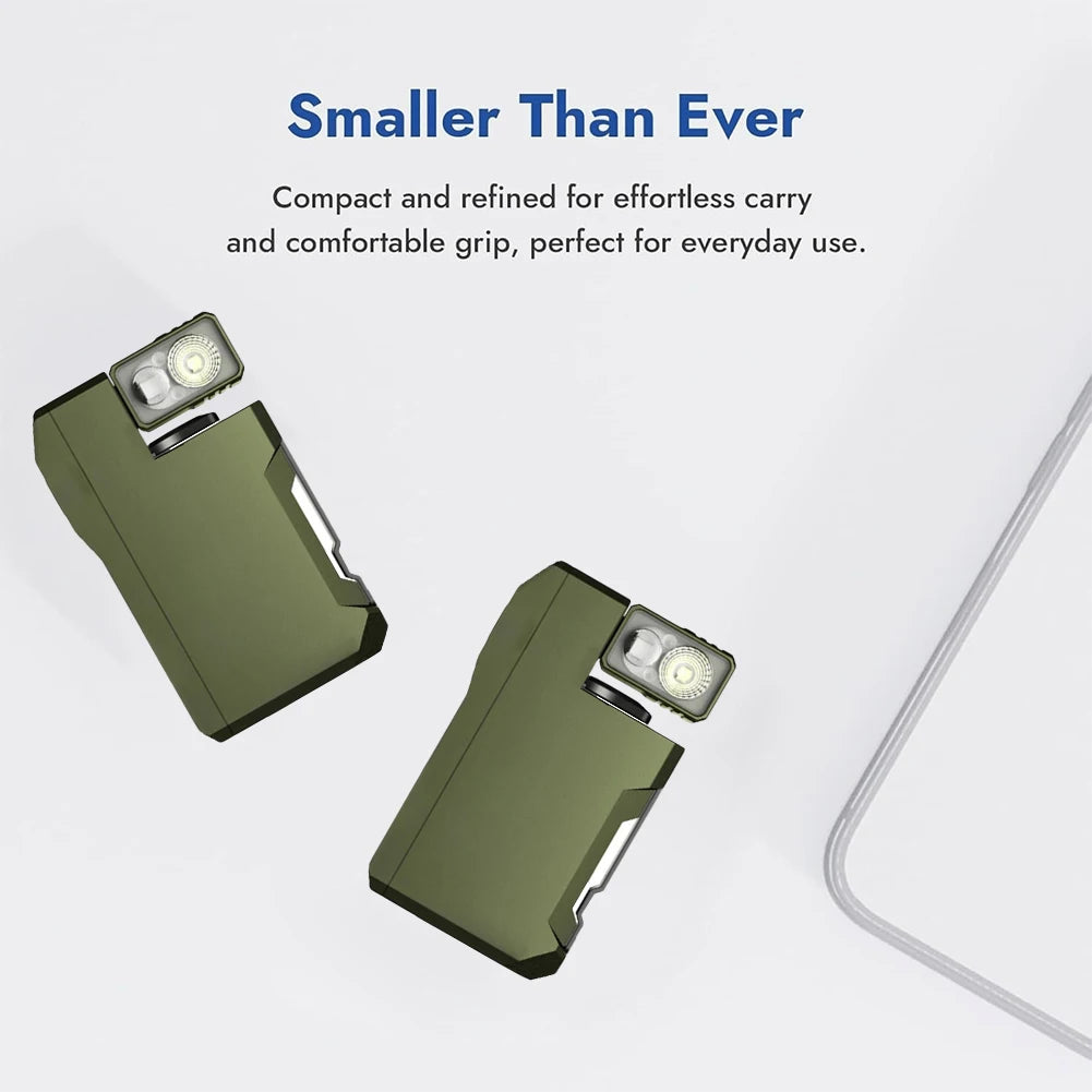LED Flashlight Mini Flashlight Rechargeable 180 Degree Rotating Flashlight Multi Modes EDC Pocket Flashlight for Camping Hiking