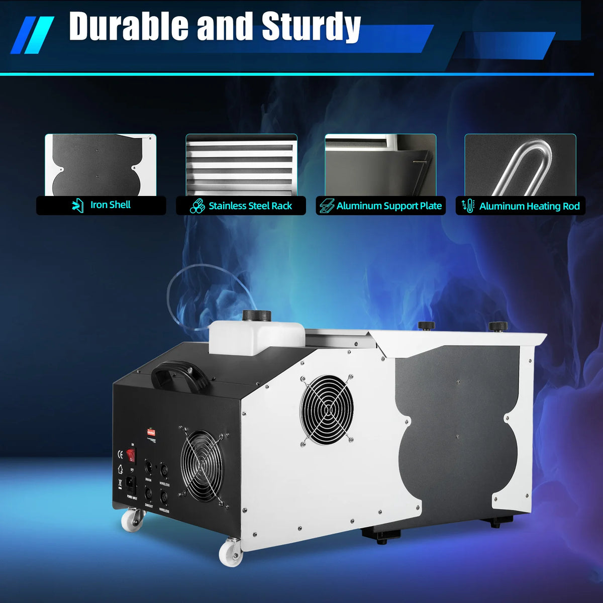 3000W 2L/67.63oz Fog Sprayer Stage Show Effect Ice Fog Producer Stage Fog Machine, Low Lying Smoking  for Creating Exciting Visual Effects Remote Control