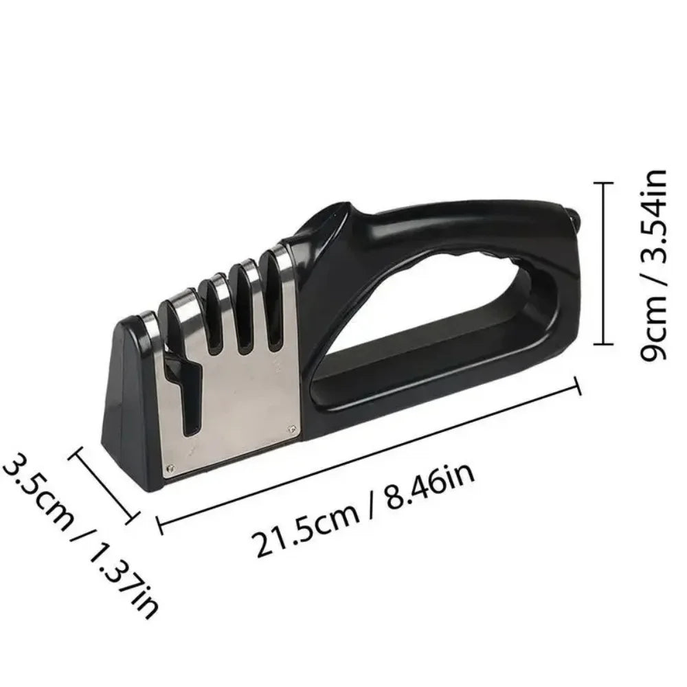4 Segment Knife Sharpener Kitchen Multifunctional Non-slip Base Knife Sharpener Portable Household Kitchen Gadgets Accessories