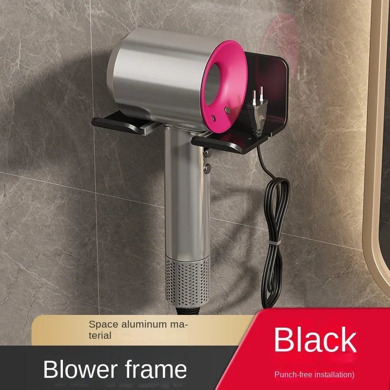 Hair Dryer Holder Bathroom Hair Straightener Stand Nail Free Shelves for Wall Room Bathroom Storage Rack Shelf Wall-mounted Home