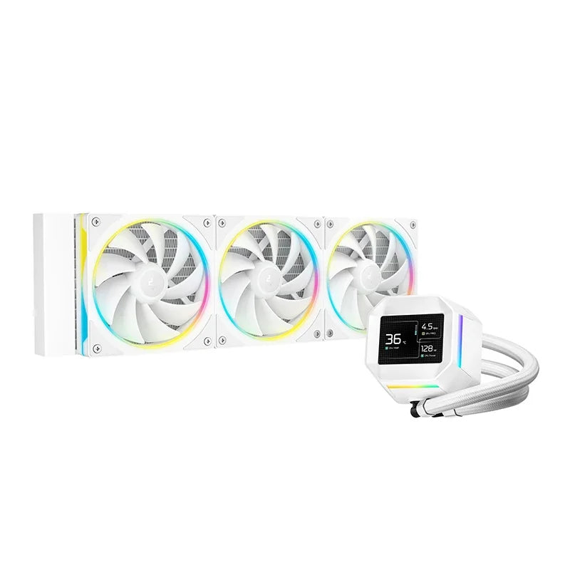 New Stock DEEPCOOL LM360 BLACK&WHITE IPS Screen AIO CPU Cooler ARGB Liquid CPU Fan Gaming Computer Cooling