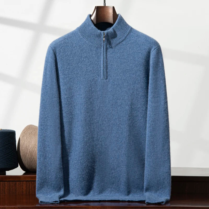 Autumn and Winter 100% Cashmere Men's Clothes Classic England Wind Solid Color Man Thicken Sweater Fashion Men Knitted Pullover