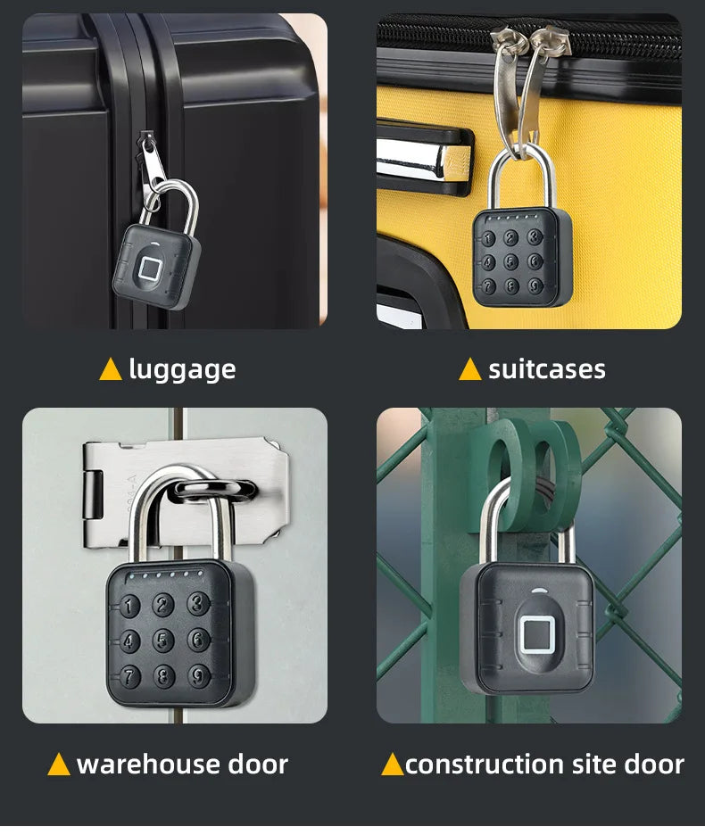 IP67 Waterproof Fingerprint Door Lock Button Cabinet Lock Gym Wardrobe Door Tuya Smart Password Padlock Electronic Door Lock