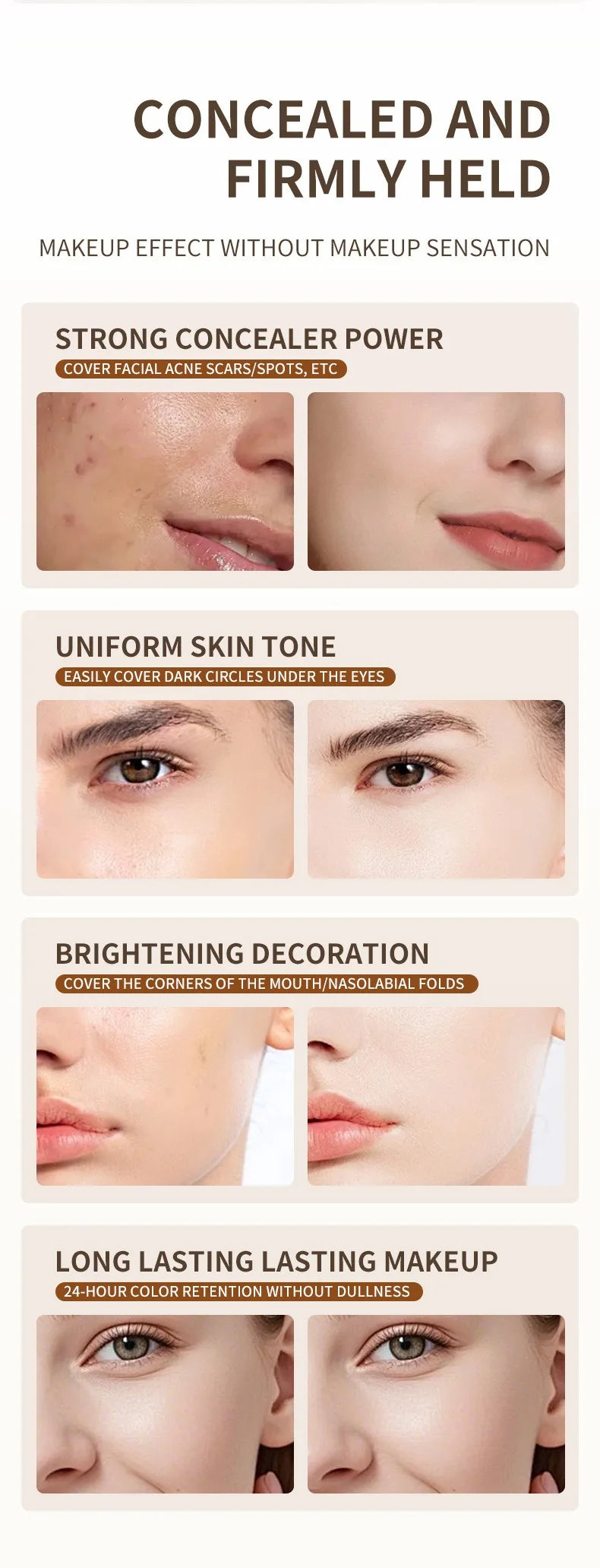 Matte Foundation Cream Stick Boosted Skin Tint Silky Texture Moisturizing Lasting Coverage Concealer Base Even Skin Tone Makeup