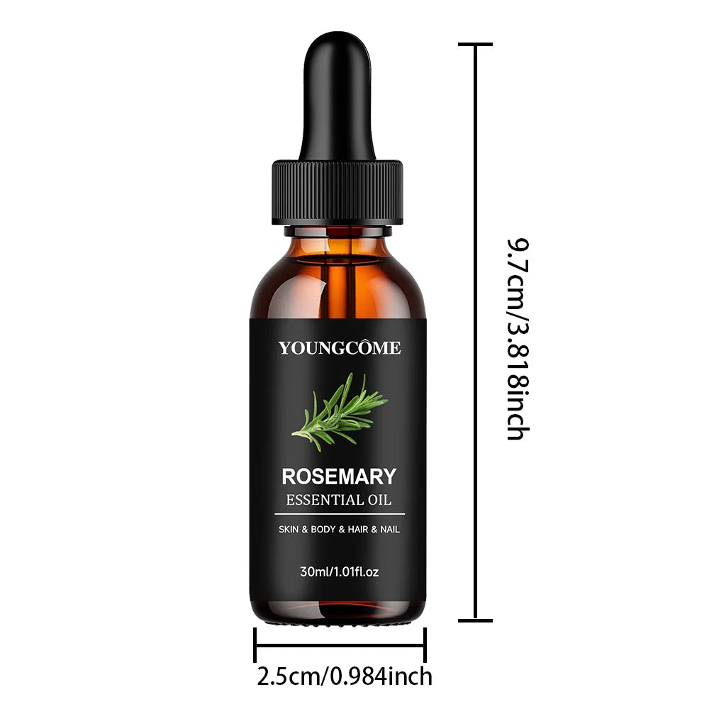 Rosemary Essential Oil Pure Natural Hair Growth Scalp Treatment Anti-Frizz Strengthening Nourish Shiny Healthy Hair Care Product