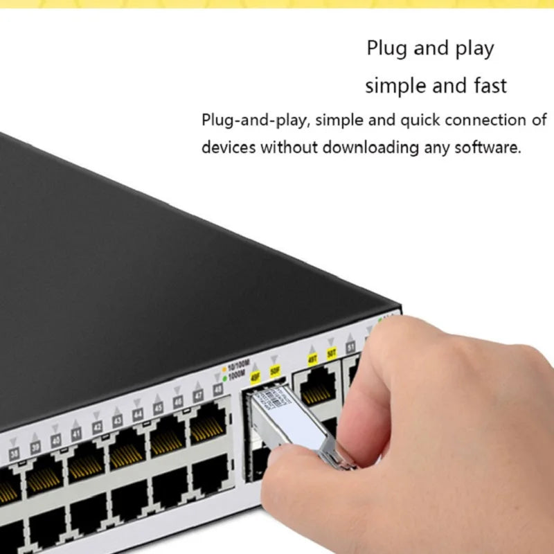 SFP Fiber Module Ethernet Port RJ45 module 1000BASE-T Switch connector Copper Compatible with Cisco/Mikrotik Gigabit Ethernet Sw