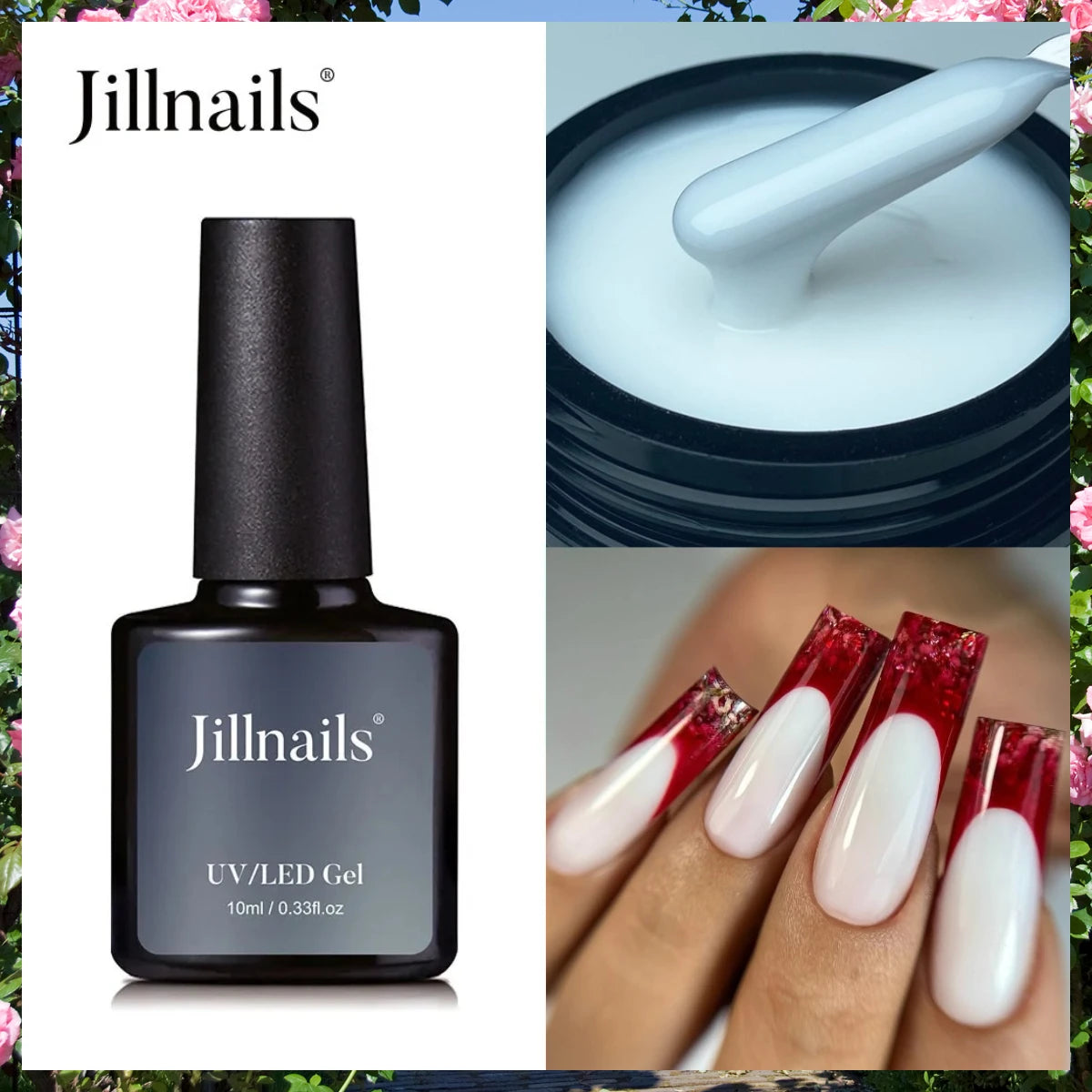 Jillnails Liquid Builder Nail Gel TPO Hema Free for Nail Extension Pink Brown Nude Milky White 50g/100g Nails UV Gel