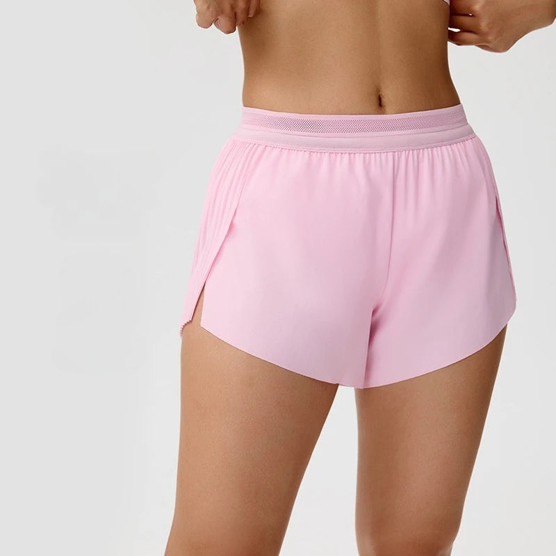 Women Outdoor Running Shorts Summer High Waist Yoga Shorts 2 in 1 Gym Short Sportswear Female Quick Dry Workout Clothes