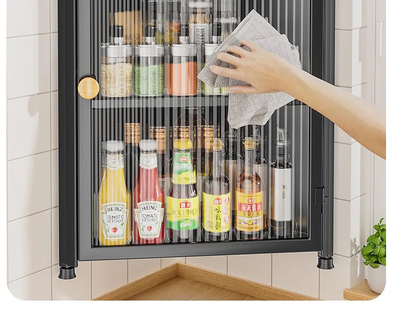 Corner Organizer Shelf Kitchen Angle Shelves Aesthetic Wall Storage Rack Multifunctional Floating Racks Kitchen Organization