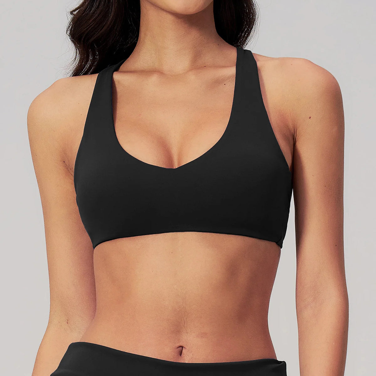 NCLAGEN Sport Bras Women High Support Fitness Underwear Back Cross Gym Clothes Training Solid Yoga Top Pilates Workout Tank