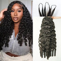 Burmese Curly Crochet Human Hair Knotless Pre-Separated Crochet Feather Hair Extensions Burmese Curly 100%Human Hair Virgin Hair