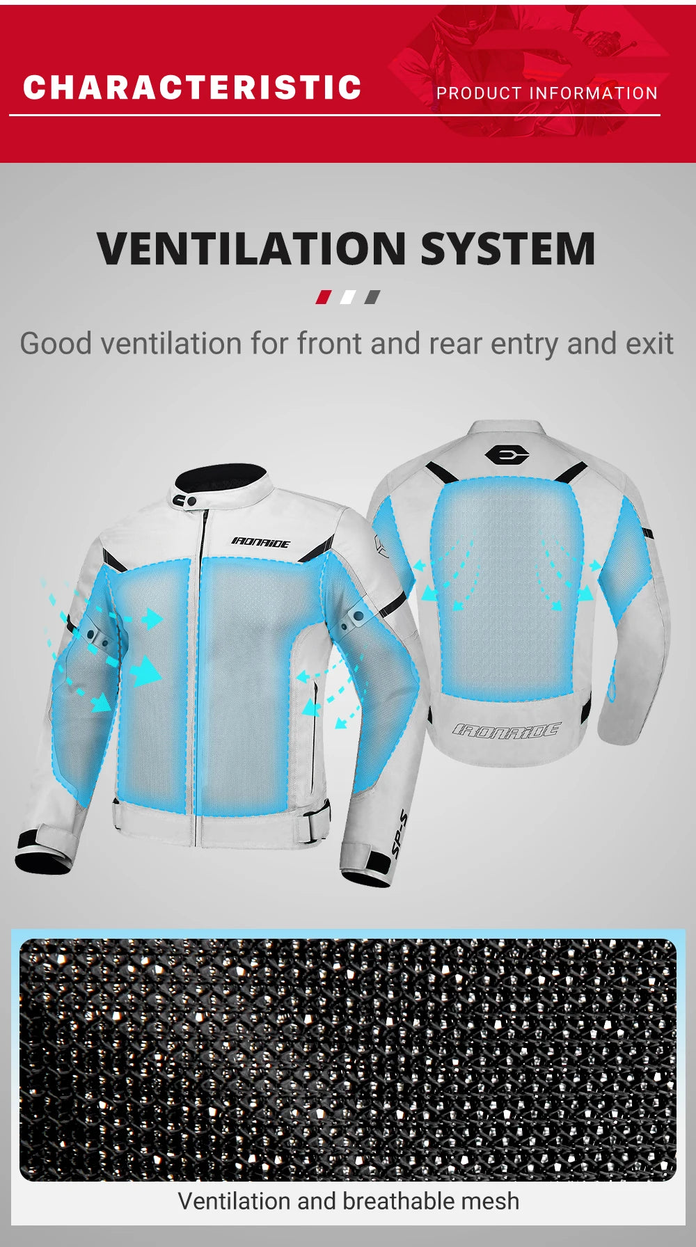 Off Road Motorcycle Jacket Summer Breathable Protective Jacket Motorcycle Racing Protective Jacket Off-road Riding Equipment