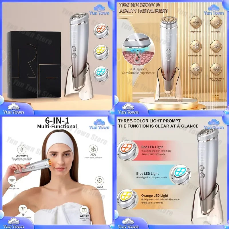 LED Facial Light Therapy Device for Home Use for Face Lifting Massager Skin Rejuvenation Anti Aging Red Blue Light Therapy