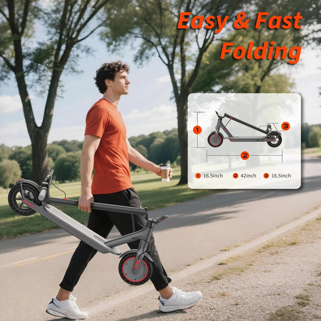 AOVOPRO ES80 350W Electric Scooter 10.5Ah 19mph Max Speed Smart APP Control 21miles Max Range Foldable E-Scooter for Adult