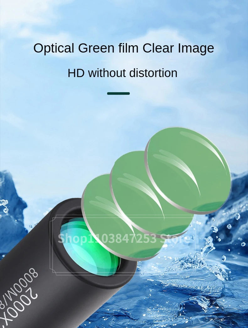 2000x25 HD Monocular Telescope Mini Portable Mobile Phone Telescope with Holder Outdoor Camping Hunting Birdwatching Telescopes