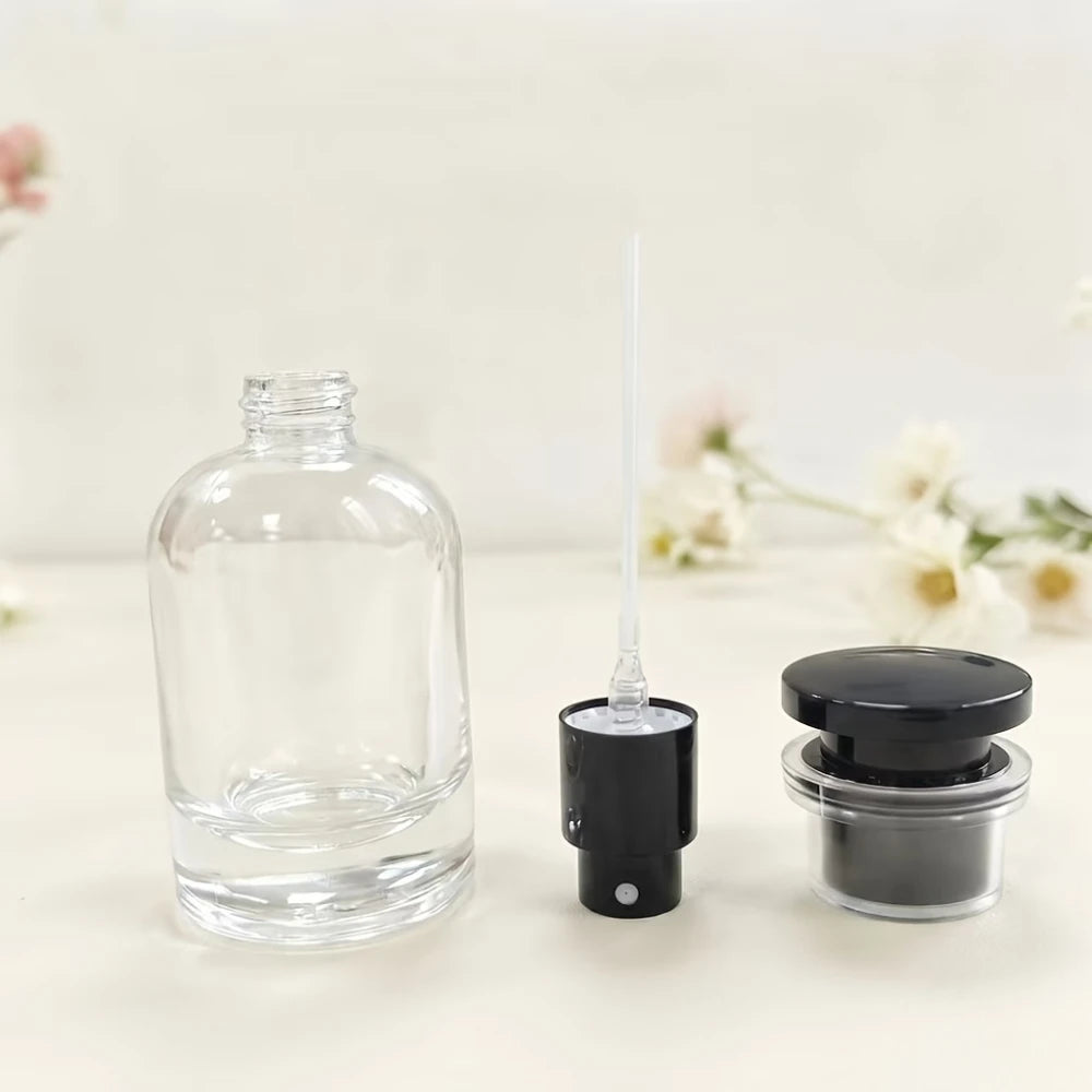 1/5PCS 50ml Perfume Bottle Spray High-end Glass Portable Travel High-end Perfume Bottle Empty Containers