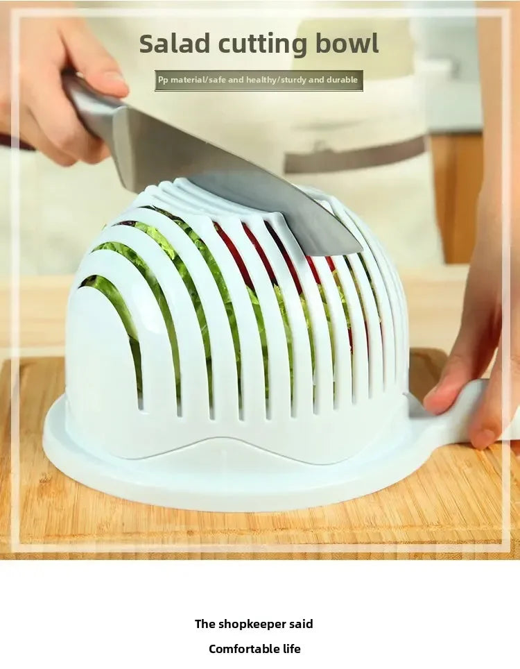 Vegetable Salad Cutter Cutting Bowl Slices Fruit, Kitchen Tools, Accessories Gadgets Kitchen Items Kitchen Gadgets Vegetable
