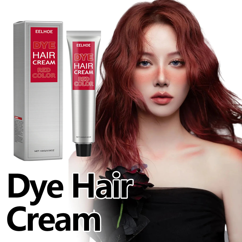 Eelhoe Hair Dye Cream Multicolor Polymorphism Mild Non-Irritatin Hurtless Fashion Dye Cream Long Lasting Enhancing Luster 100ml