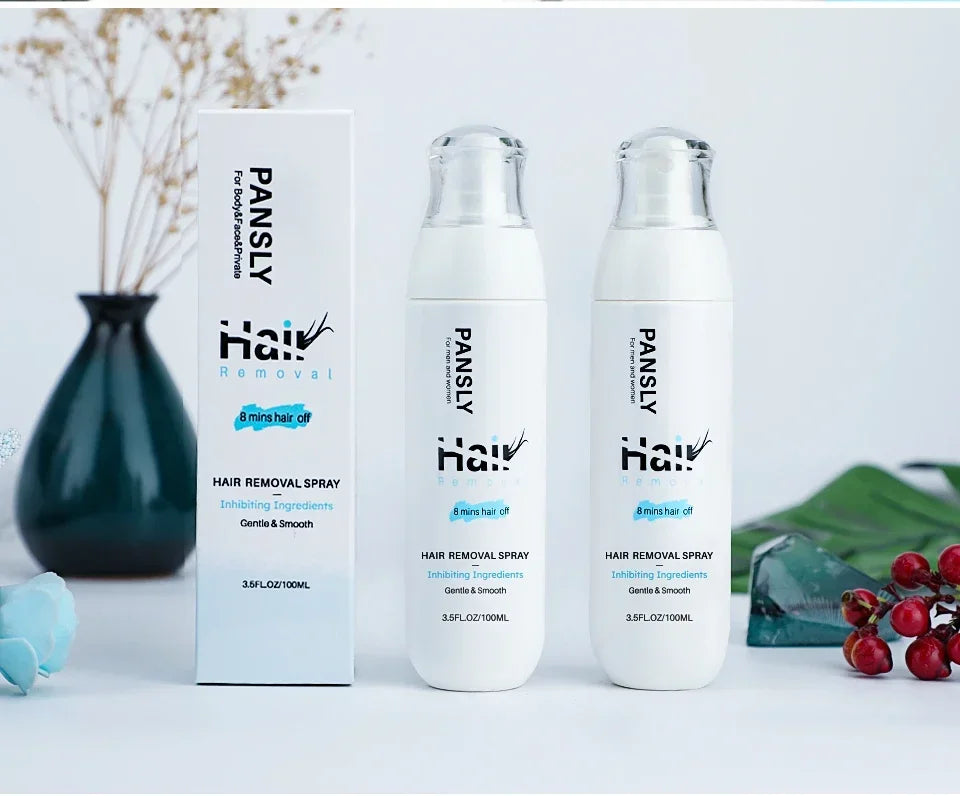 Hair Removal Spray Hair Growth Inhibitor Spray Painless Hair Reduction Permanently Inhibits Hair Growth Skin Silky Smooth 100ML