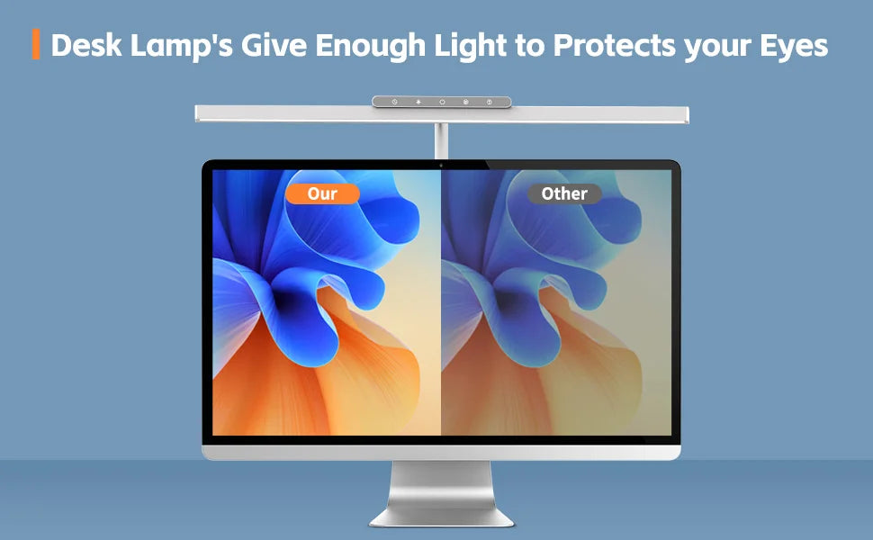 Desk Lamp, 3 Colors Stepless Dimming LED Desk Lamps for Home Office Adjustable Memory Desk Light with Clamp Touch Control