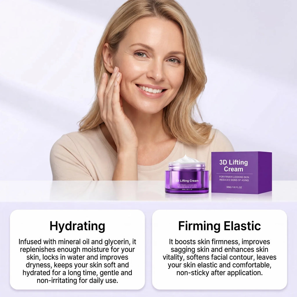 3D Lifting Face Cream Firming Contour Smooth Fine Lines Deep Hydrating Repair Moisturizer Skin Elasticity Face Care Cream 50ml