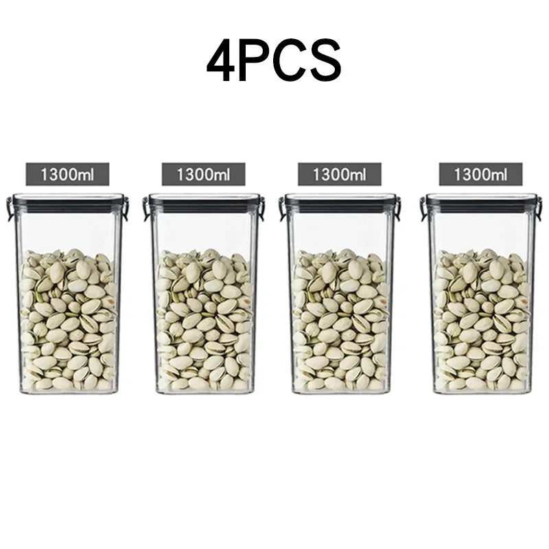 Kitchen Food Storage Containers Organizers for Pantry Fridge Organizer Jars With Lid Plastic Storage Container Spices Boxes