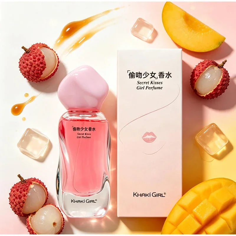Khaki Girl Floral Fruity Eau De Toilette Long-lasting Fresh Citrus Perfume Spray Unique Crystal Bottle Daily Dating Perfume