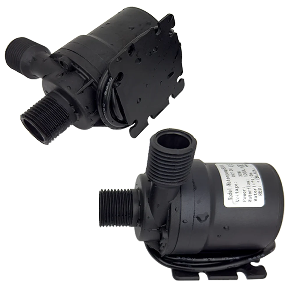 DC12V Brushless Motor Water Pump, DC24V 1000L/H, 8M Head 1/2" Submersible Pump, Fountain Water Heater, Shower Booster Pump, IP68