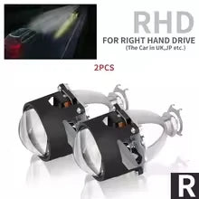 AILEO 2PCS 2.5 Inch HID Projector Lens Headlight Projector Lens 6000K White Light 12V LHD RHD Retrofit Car Headlamp Lens
